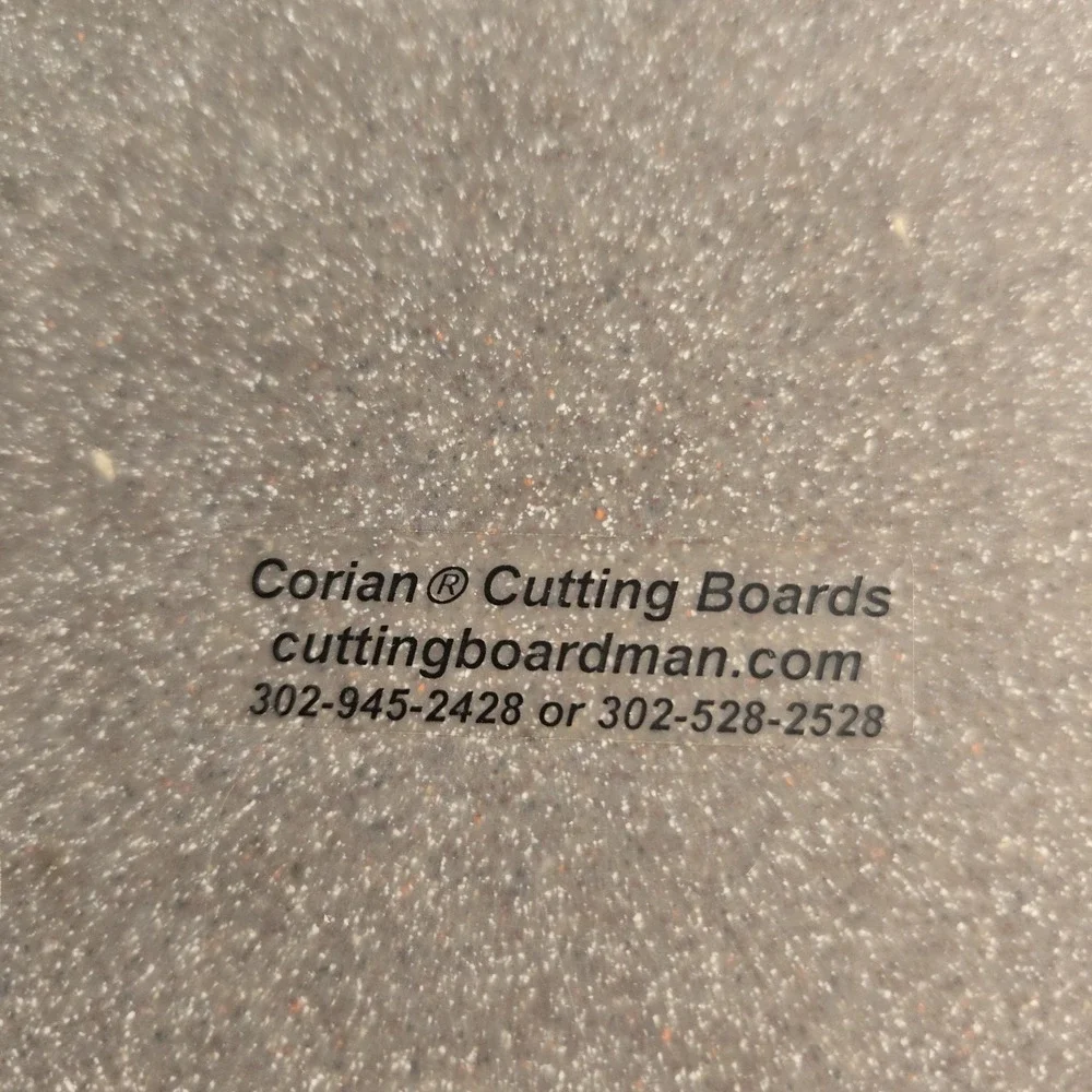 Corian SOLID‎ SURFACE Counter Gray Cutting Board Dachshund Wiener Dog